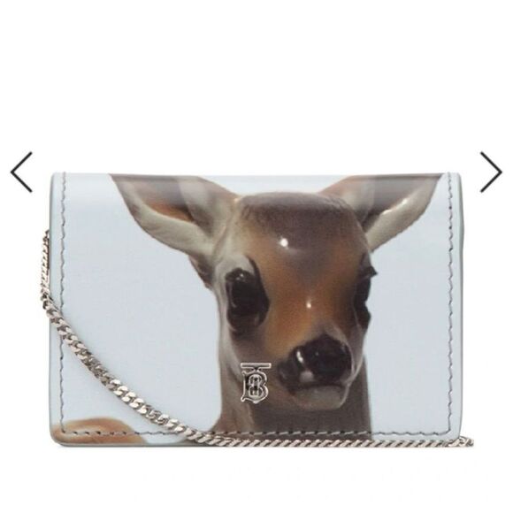 Burberry‎ Jessie Bambi Deer Chain Card Case Wallet Mini Micro Bag Rare TB Bag - Picture 1 of 10